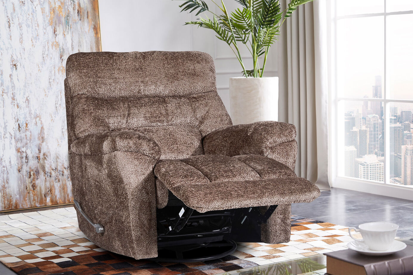 Cheers Georgia Swivel Glider Recliner image number 1