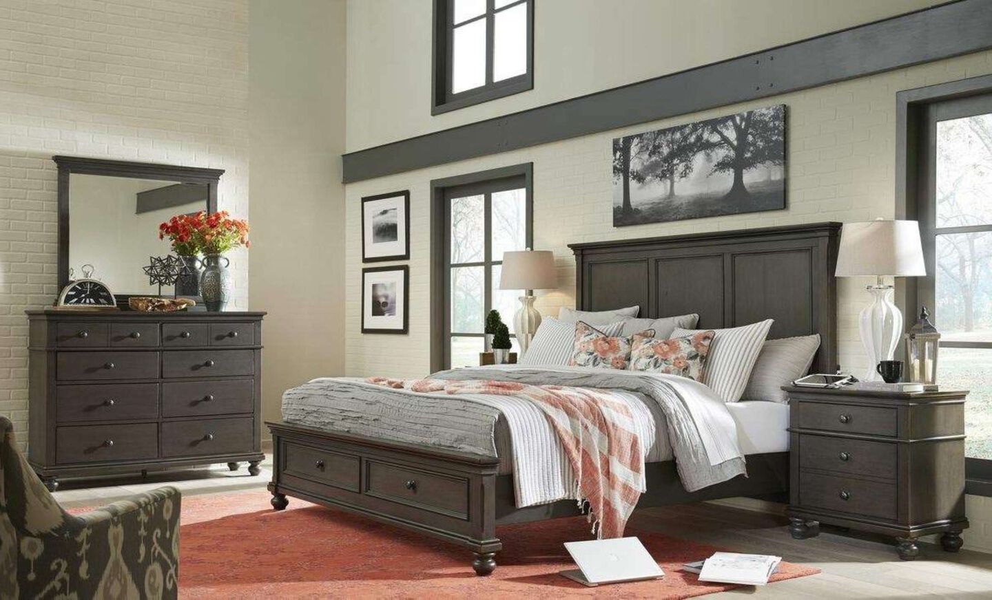 Aspen Home Oxford Panel Bed with Storage image number 0