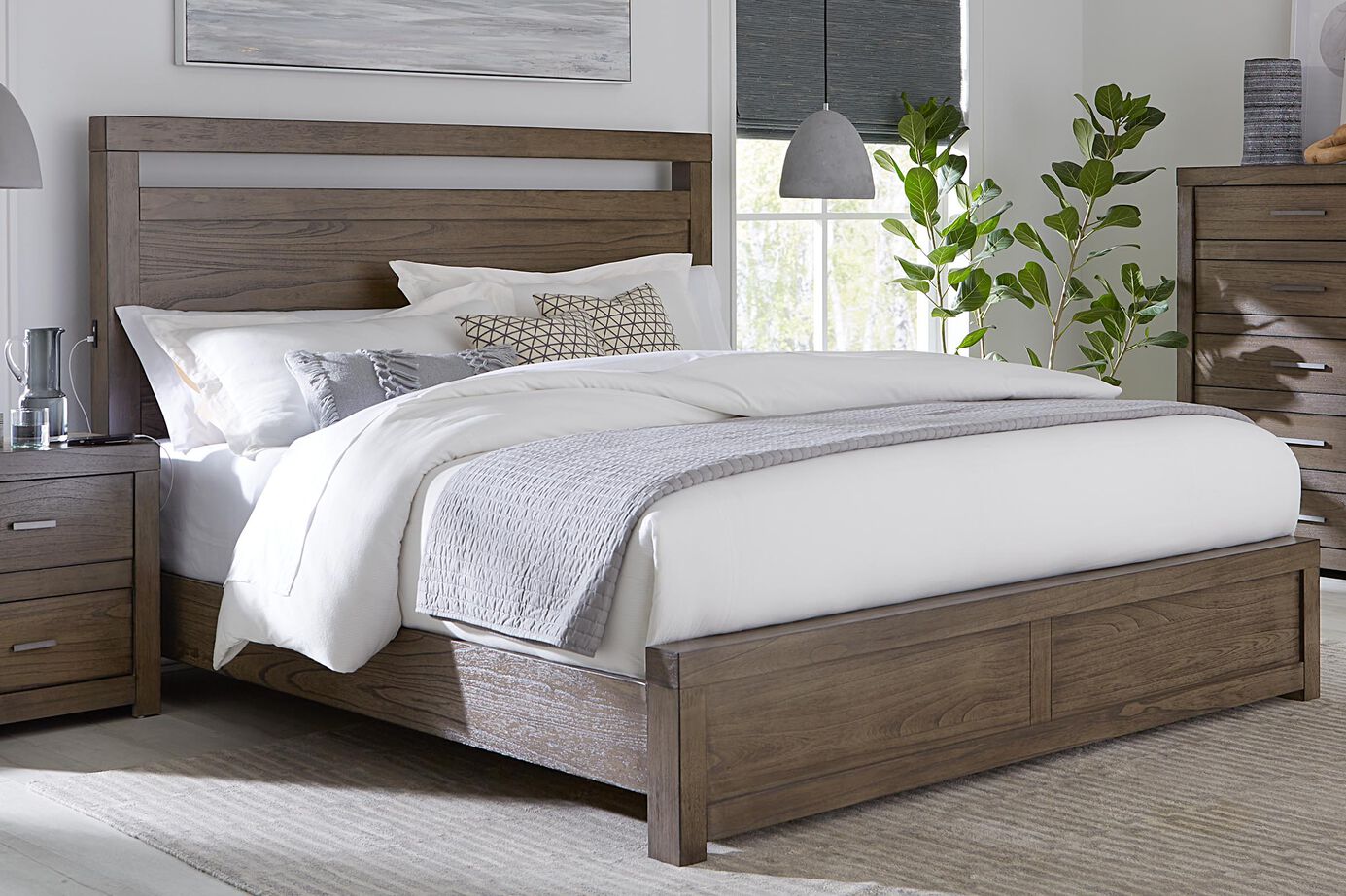Aspen Home Modern Loft Panel Bed image number 0