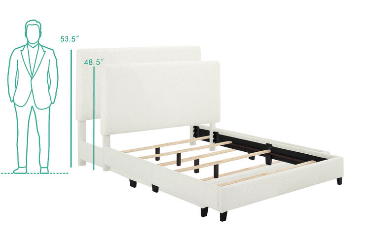 Legends Home Bridger Panel Boucle Bed Complete image number 4