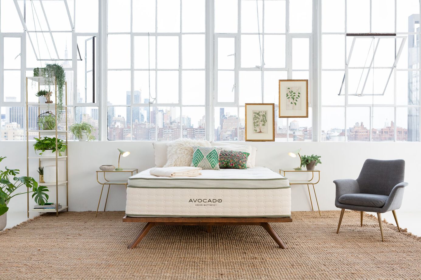 Avocado Green Hybrid Pillow Top Mattress 13" image number 0