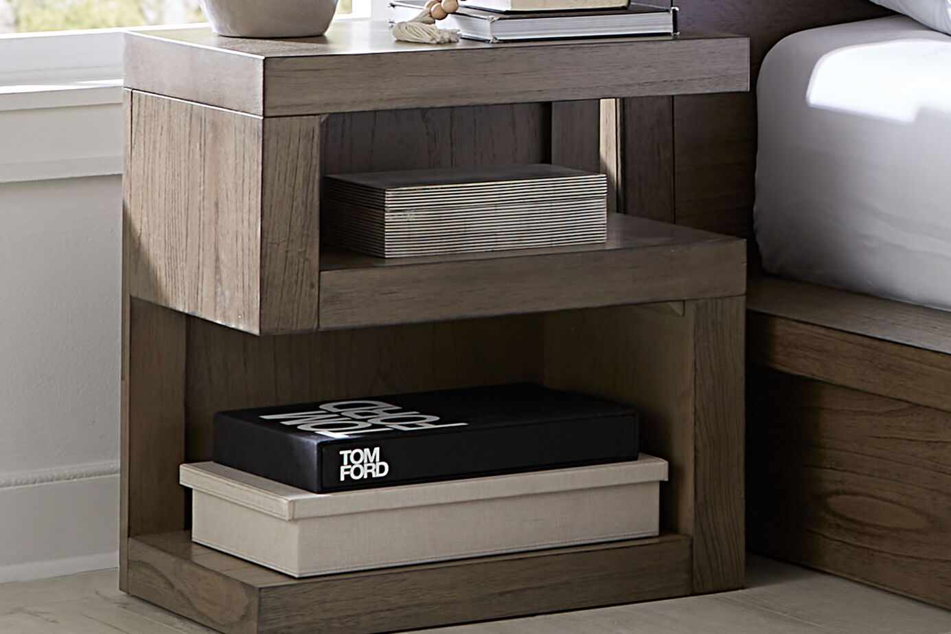 Aspen Home Modern Loft S-Shaped Nightstand image number 0
