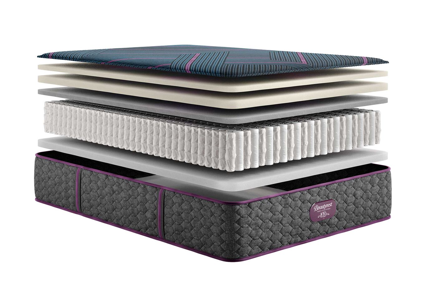 Beautyrest World Class Hybrid Level 3 Hybrid Plush Tight Top Mattress 13.25" image number 1