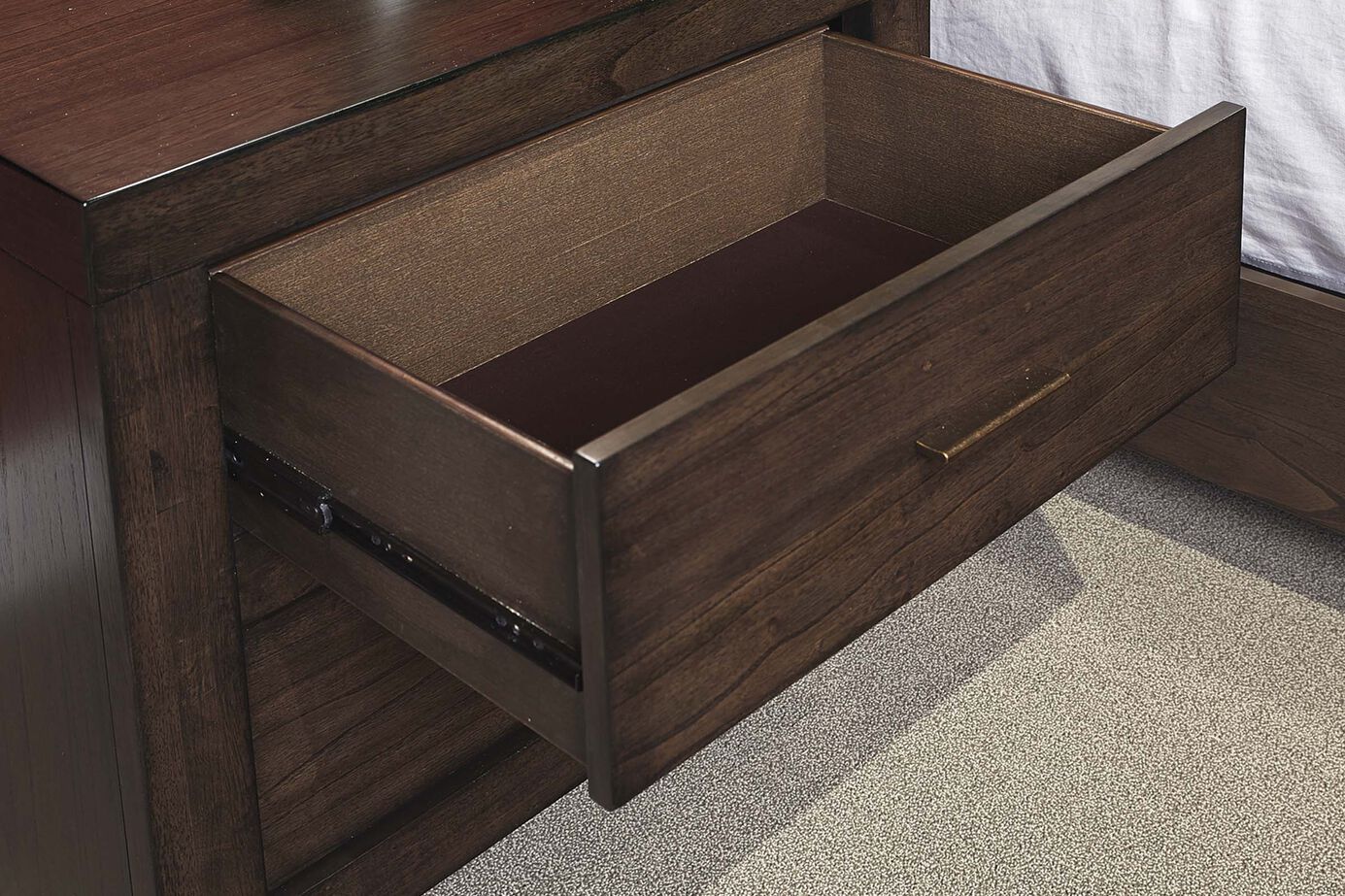 Aspen Home Modern Loft 2 Drawer Nightstand w/Power image number 3