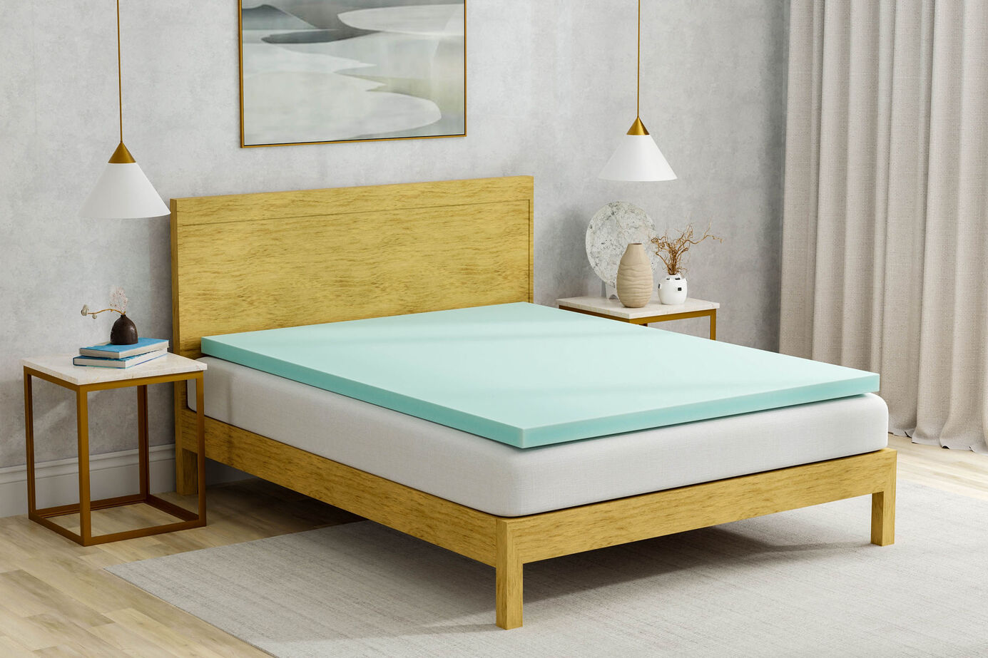 BED-TECH 3 Inch Gel Memory Foam Topper image number 1