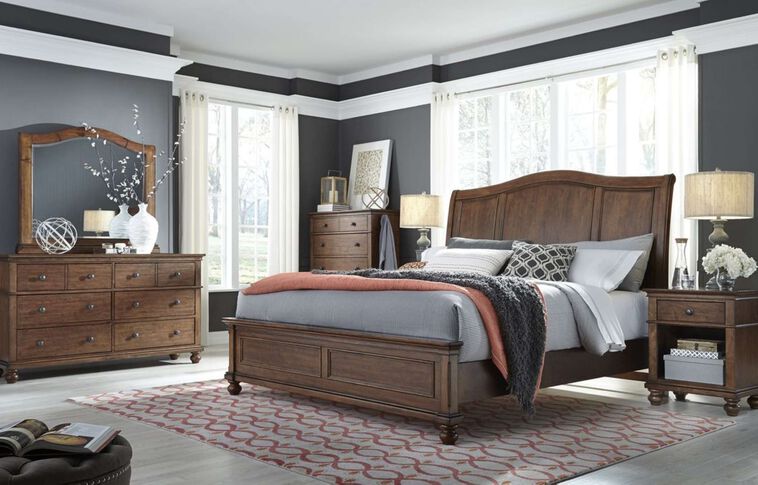 Aspen Home Oxford Sleigh Bed image number 0