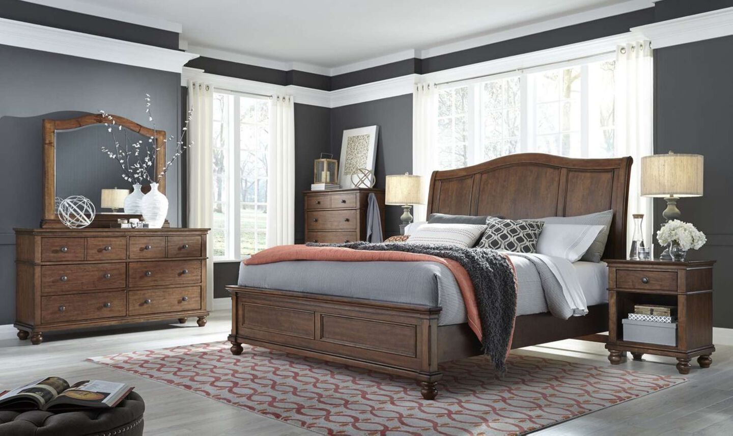 Aspen Home Oxford Sleigh Bed image number 0