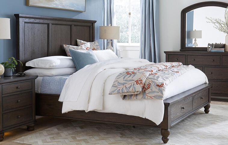 Aspen Home Cambridge Framed Panel Bed with Storage image number 0