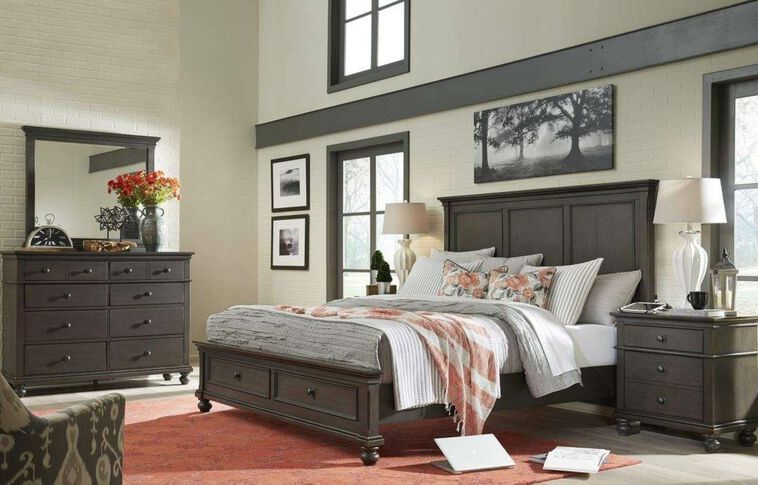 Aspen Home Oxford Panel Bed with Storage image number 0