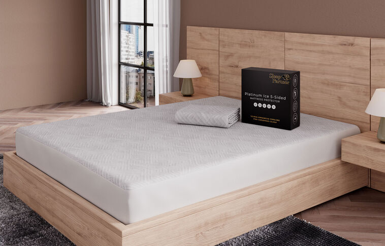 Sleep Partner ZZZ Platinum Ice 5-Sided Mattress Protector image number 0