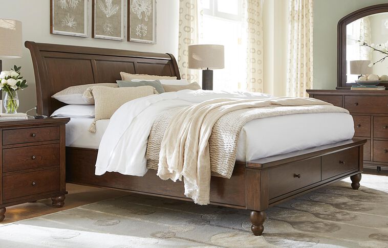 Aspen Home Cambridge Sleigh Bed with Storage image number 0