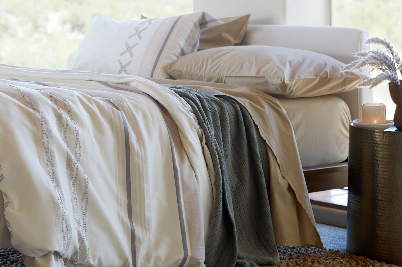 Purecare Dr. Weil Garment Washed Percale Sheet Set image number 3