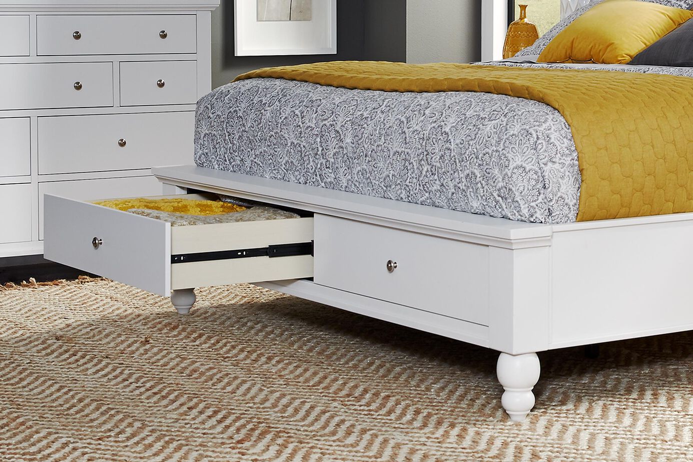 Aspen Home Cambridge Framed Panel Bed with Storage image number 3