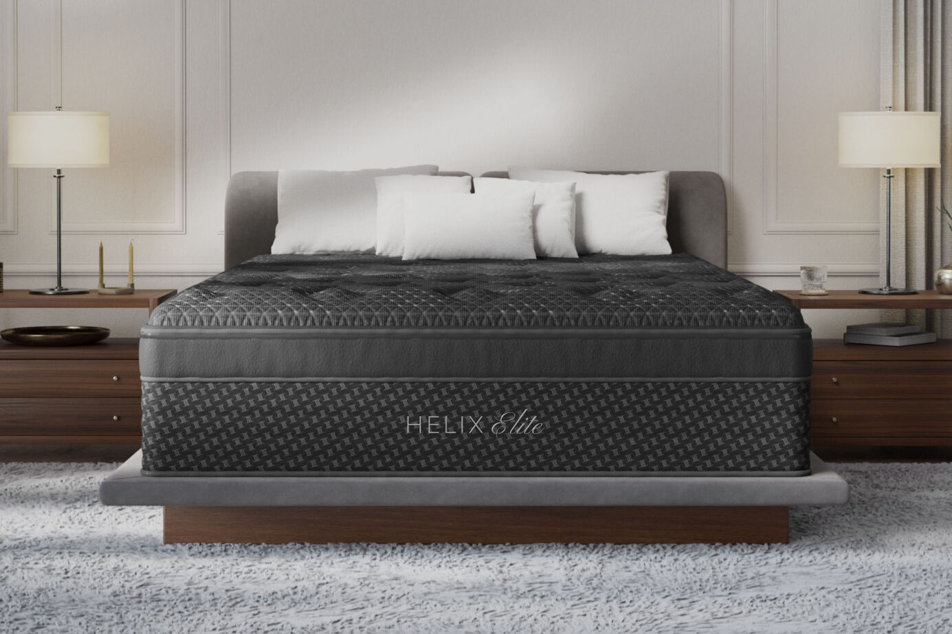 Helix Elite Midnight Medium Euro-Top Mattress 15" image number 0