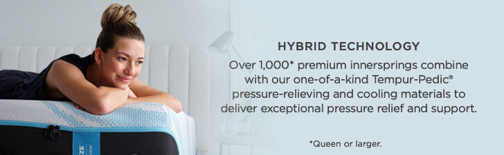 Tempur-Pedic TEMPUR-ProBreeze 2.0  Medium Hybrid Mattress 12"