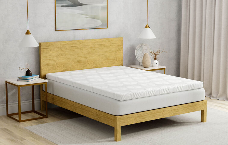 BED-TECH 3 Inch Gel Memory Foam Topper with Cover image number 1