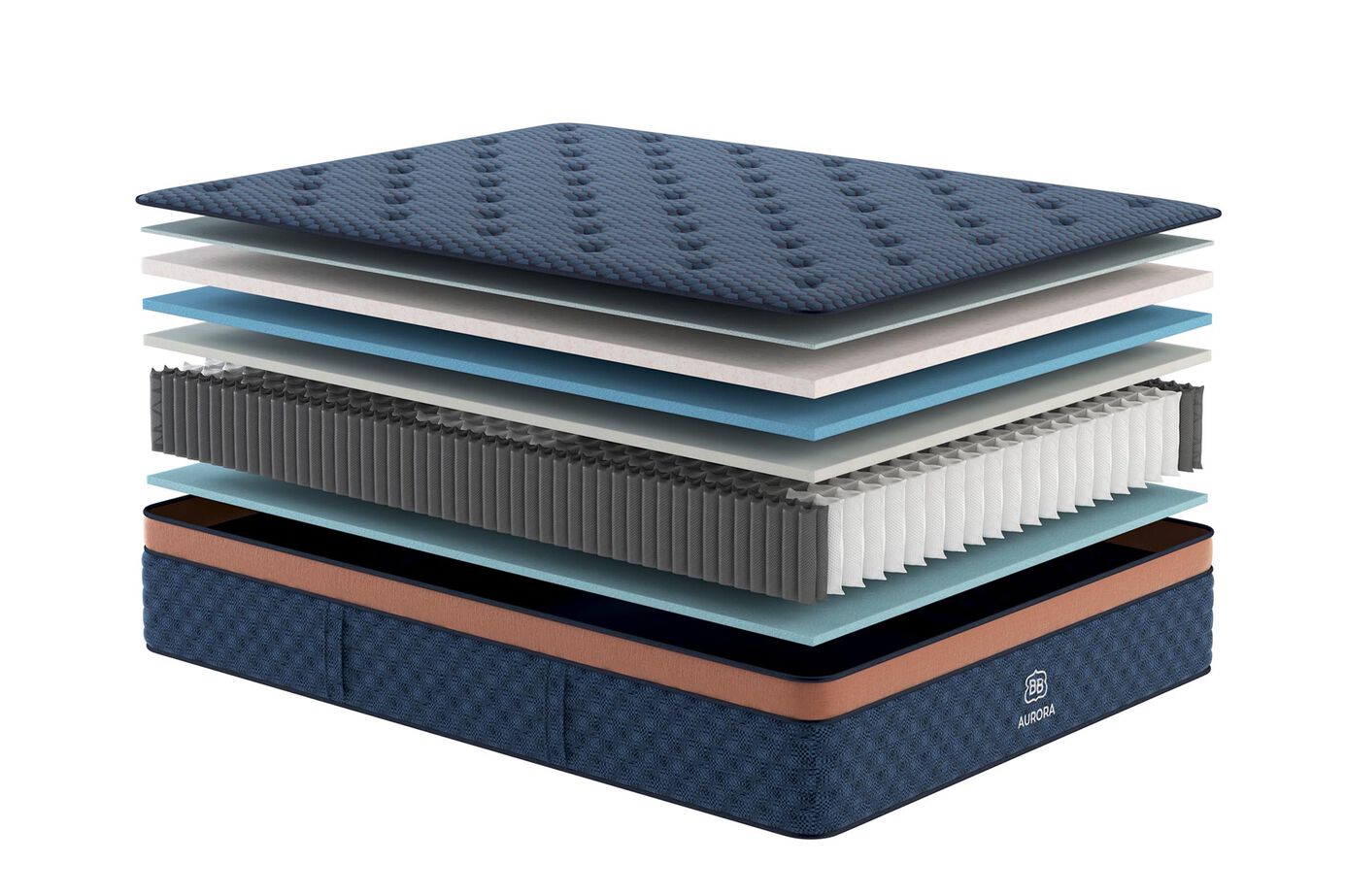 Brooklyn Bedding Aurora Luxe Cooling Hybrid Cloud Medium Pillow Top Mattress 14.5" image number 3