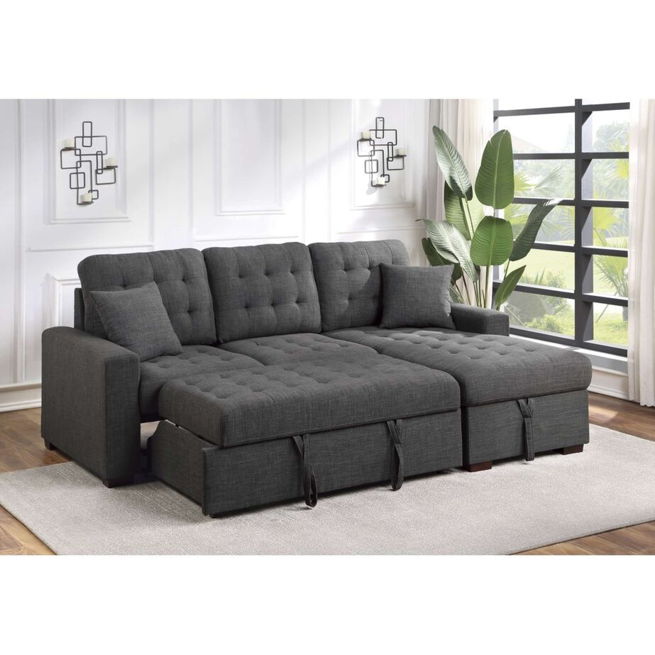 Homelegance McCafferty Sectional with pullout bed and hidden storage image number 1