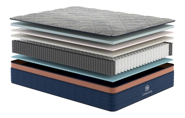 Brooklyn Bedding CopperFlex Pro Hybrid Medium Euro-Top Mattress 14" image number 3
