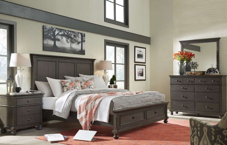 Aspen Home Oxford Panel Bed with Storage image number 0