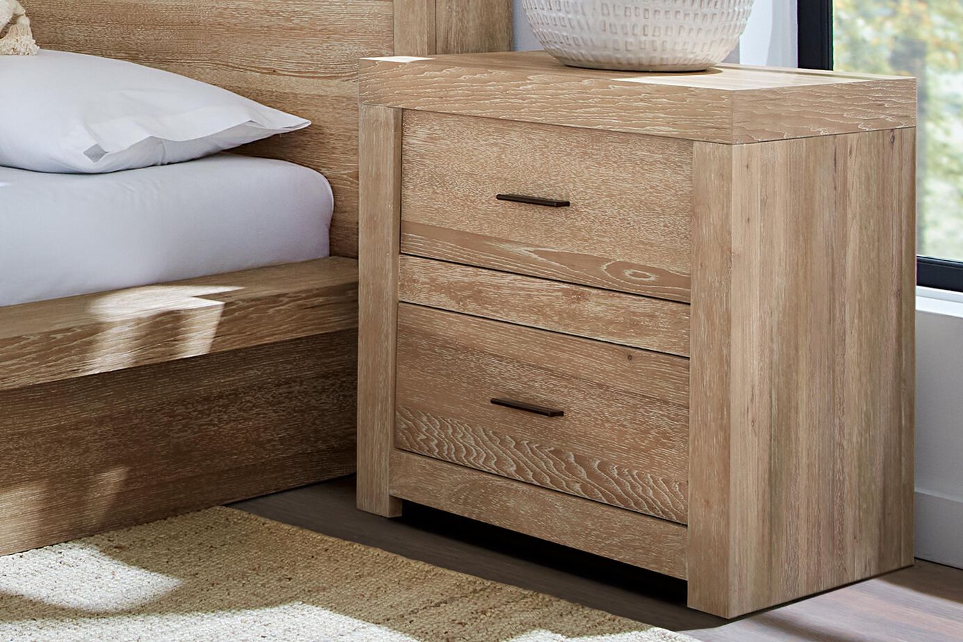 Aspen Home Modern Loft 2 Drawer Nightstand w/Power image number 0