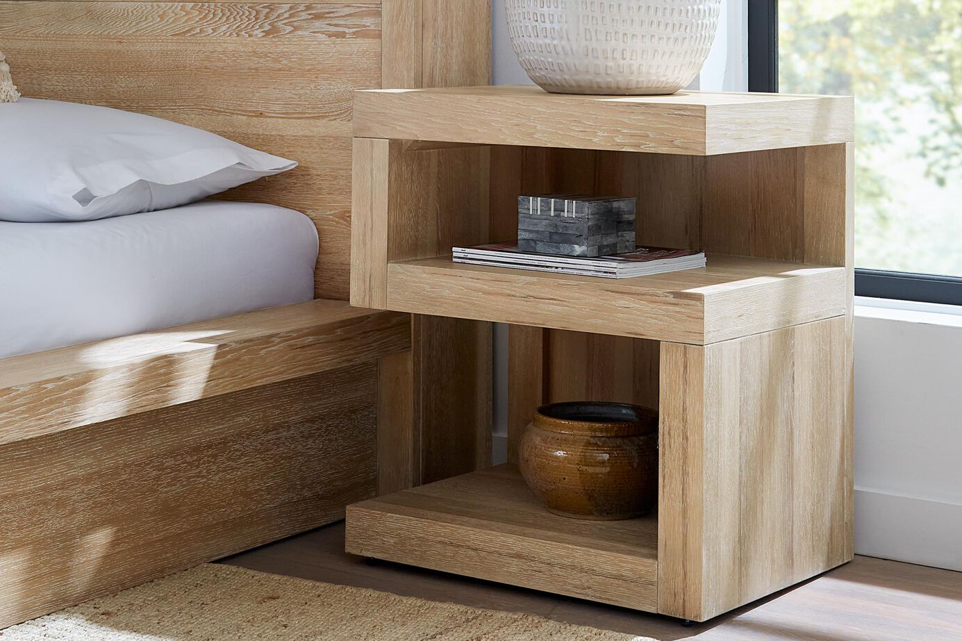 Aspen Home Modern Loft S-Shaped Nightstand image number 0