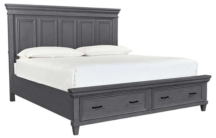 Aspen Home Caraway Panel Bed Complete with Storage image number 1
