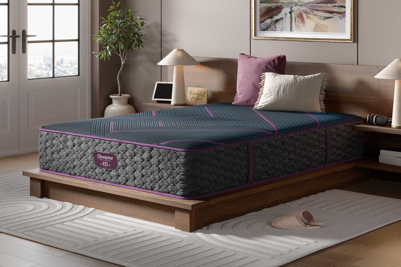 Beautyrest World Class Hybrid Level 3 Hybrid Plush Tight Top Mattress 13.25" image number 0