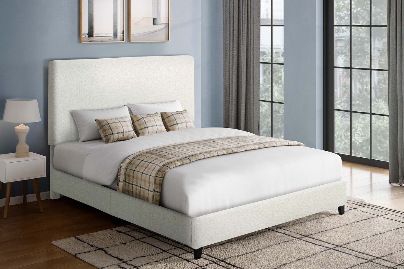 Legends Home Bridger Panel Boucle Bed Complete image number 0