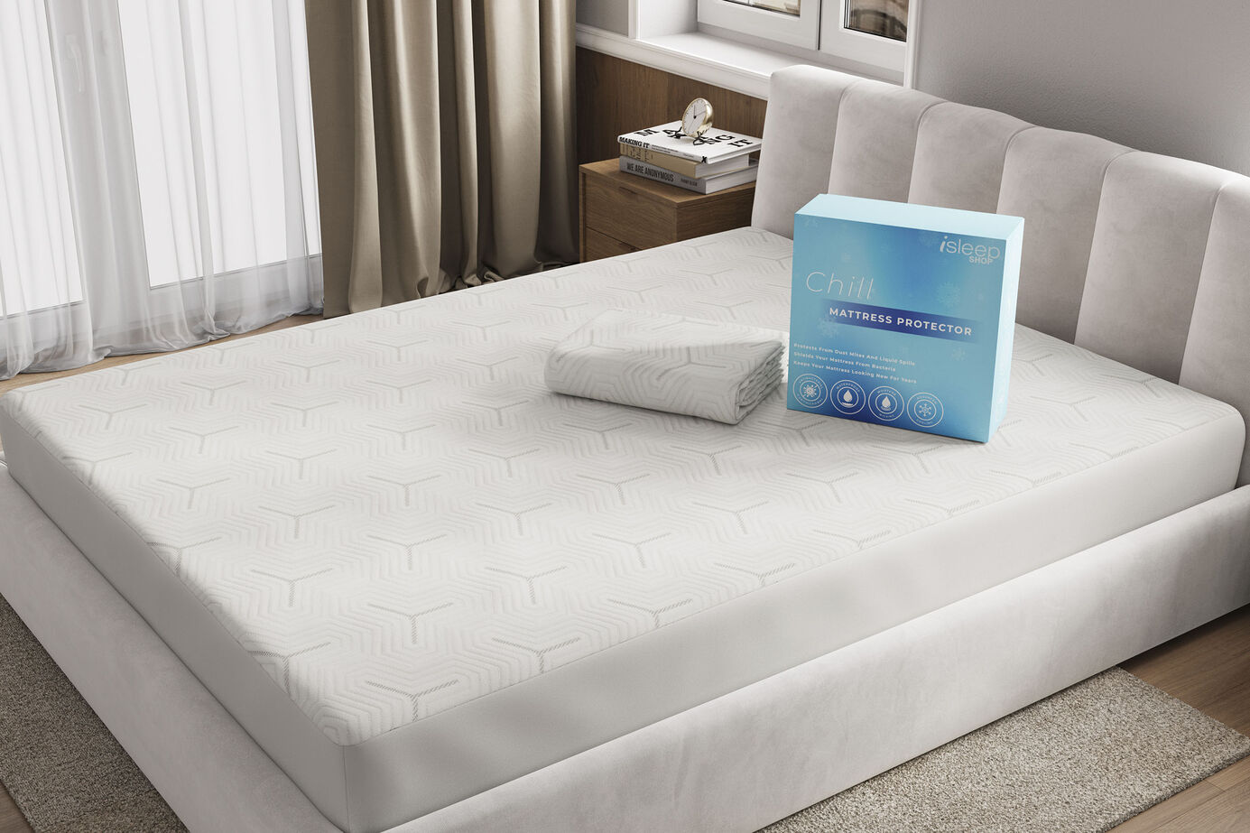 iSleep Shop Chill Cooling Mattress Protector image number 3