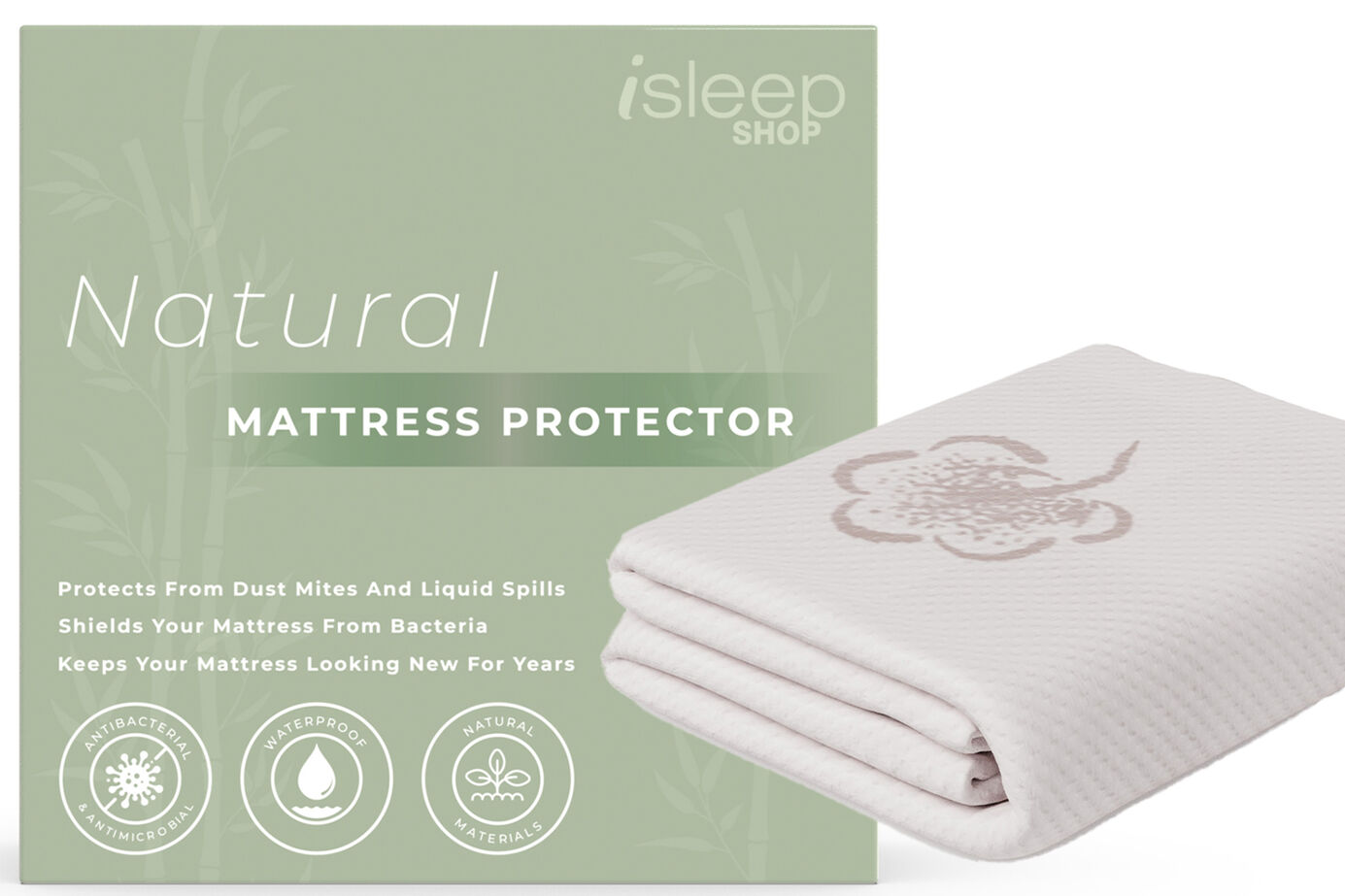 iSleep Shop Natural Mattress Protector image number 0