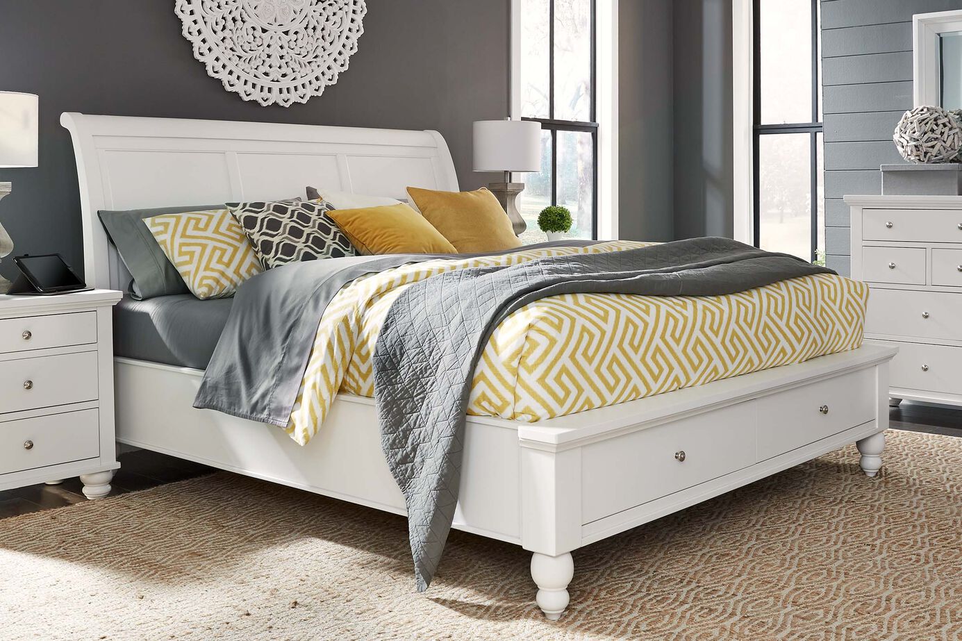 Aspen Home Cambridge Sleigh Bed with Storage image number 0