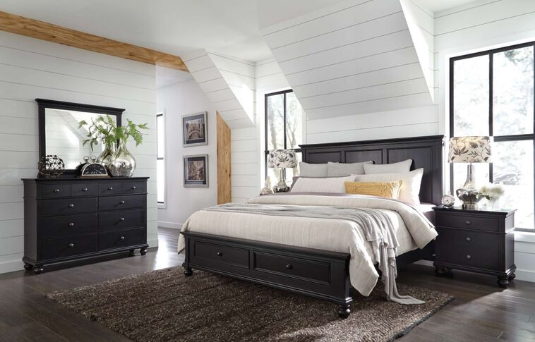 Aspen Home Oxford Panel Bed with Storage image number 0