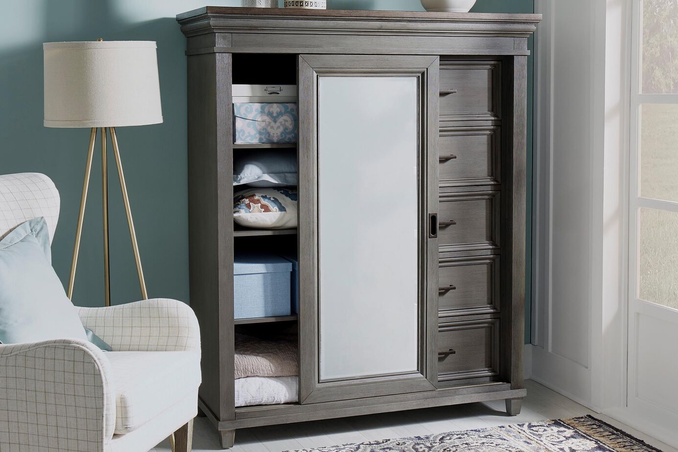 Aspen Home Caraway Sliding Door Chest image number 0