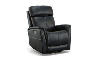 Flexsteel MOV 360 View Swivel Power Recliner w/Power Headrest And Lumbar