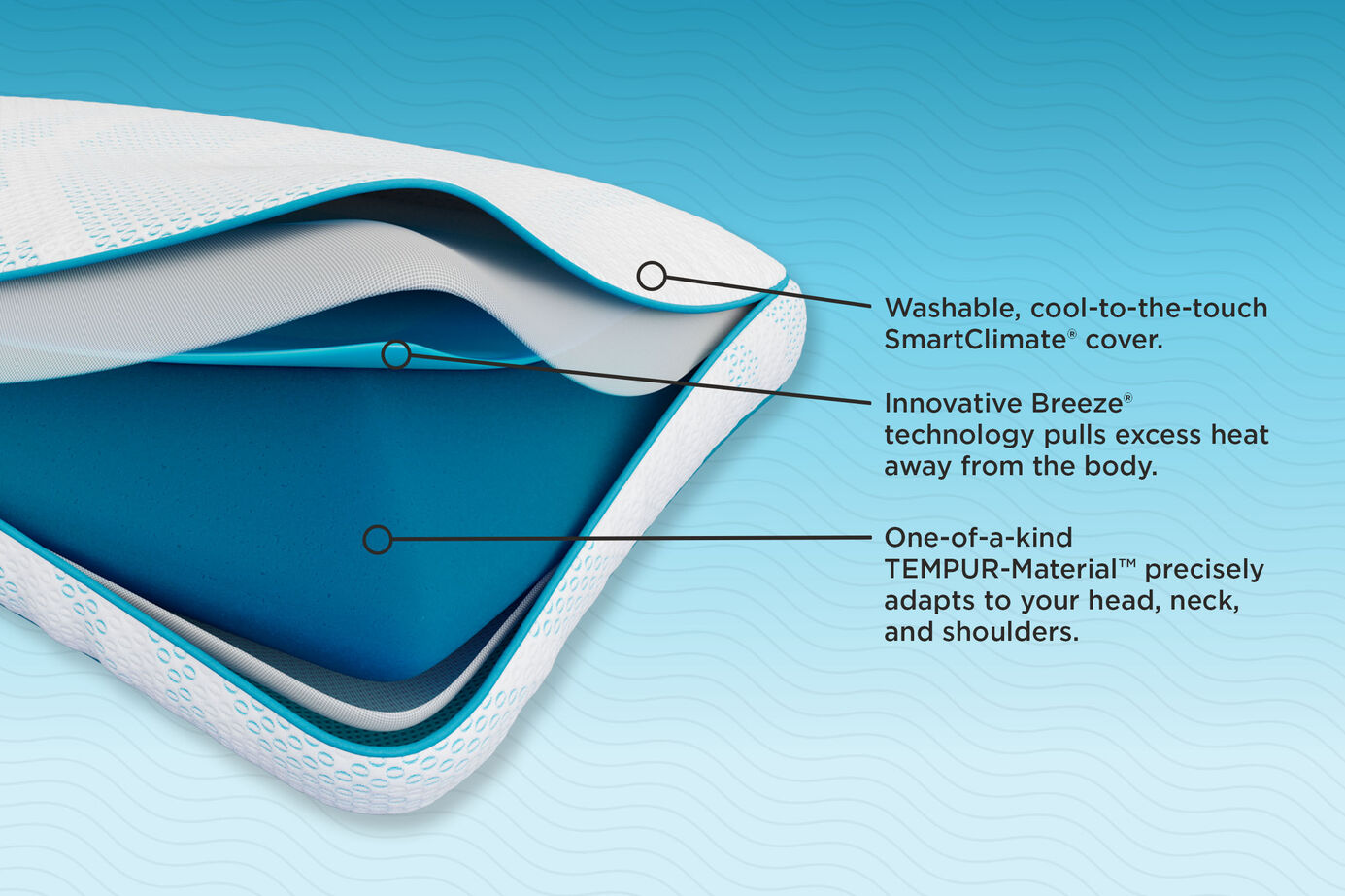 Tempur-Pedic Breeze ProHi 2.0 Pillow image number 2