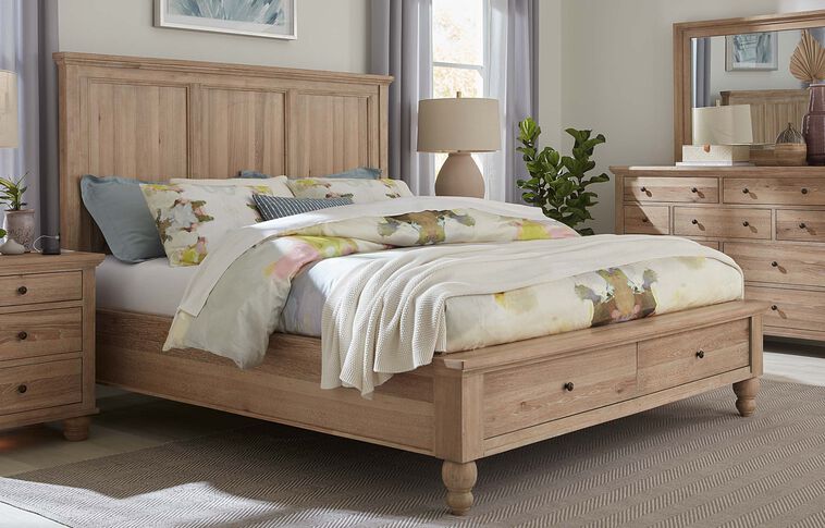 Aspen Home Cambridge Framed Panel Bed with Storage image number 0