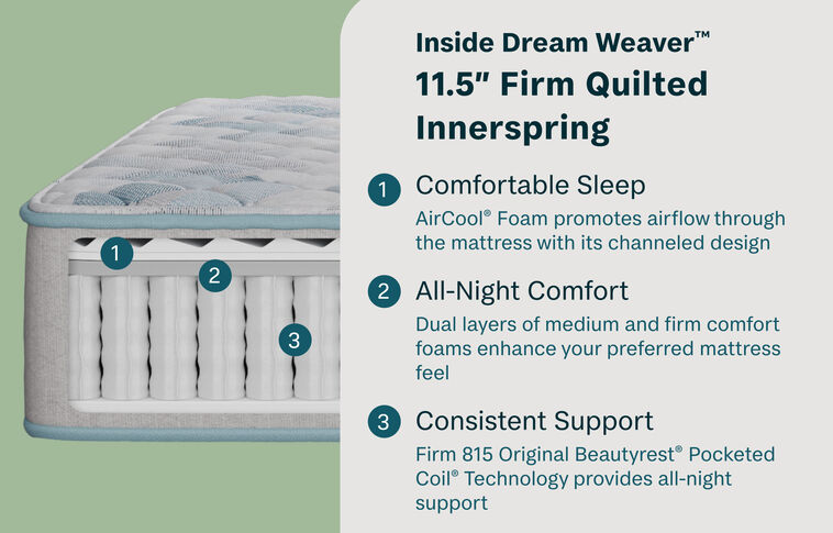 BeautySleep Dream Weaver  Firm Tight Top Mattress 11.5" image number 1
