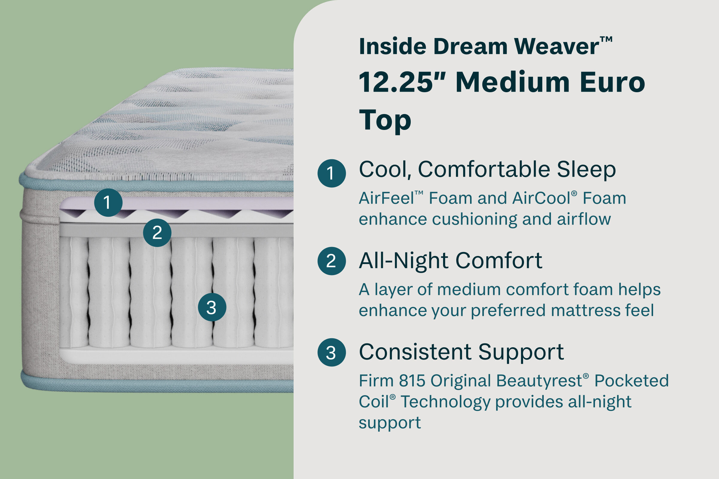 BeautySleep Dream Weaver Medium Euro-Top Mattress 12.25