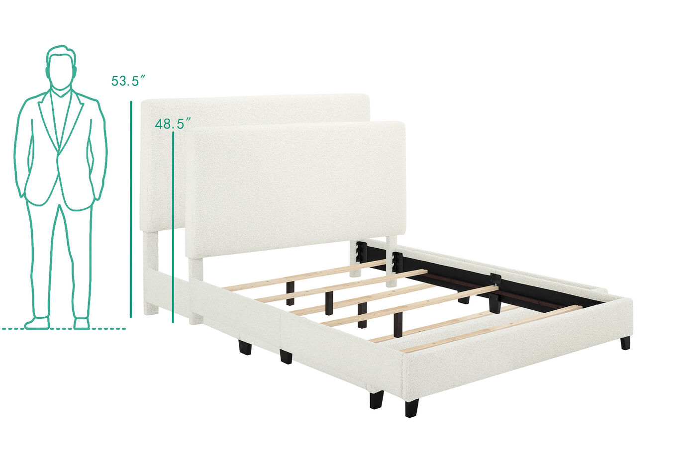 Legends Home Bridger Panel Boucle Bed Complete image number 4