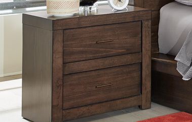 Aspen Home Modern Loft 2 Drawer Nightstand w/Power