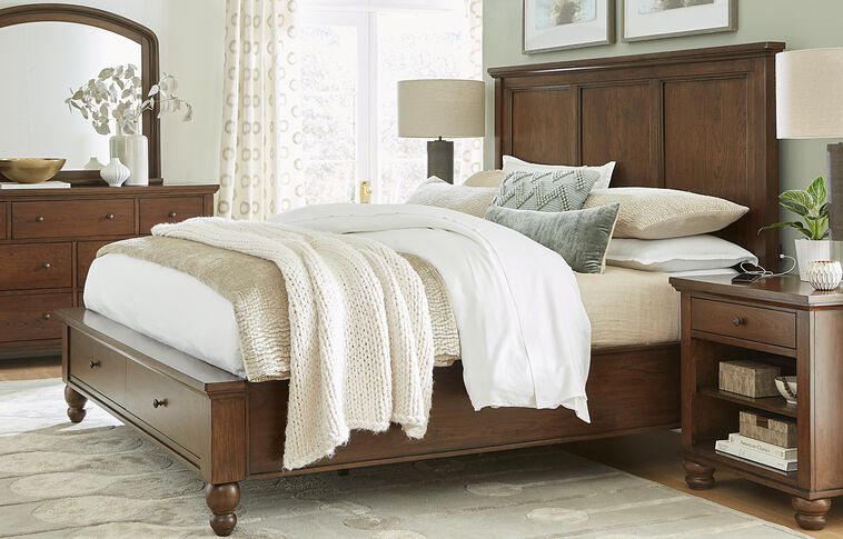 Aspen Home Cambridge Framed Panel Bed with Storage image number 0
