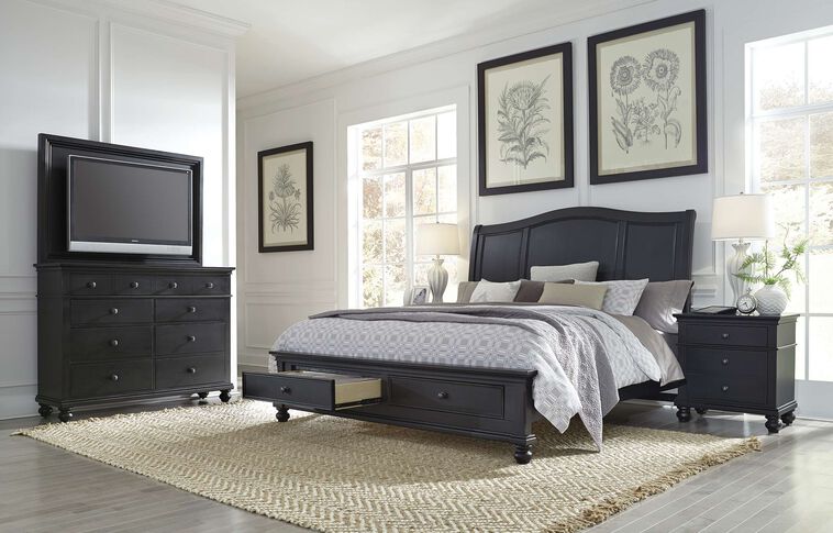 Aspen Home Oxford Sleigh Bed with Storage image number 1