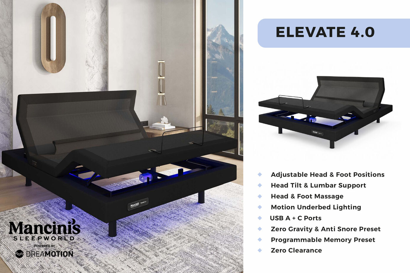 Sleep Partner ZZZ Elevate 4.0 Adjustable Base image number 2