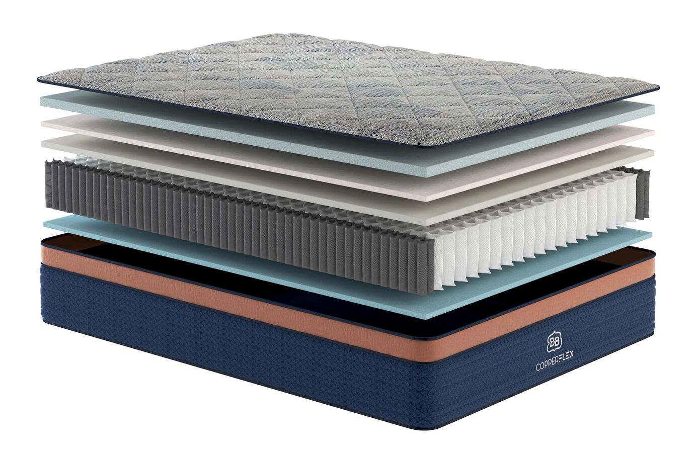 Brooklyn Bedding CopperFlex Pro Hybrid Medium Euro-Top Mattress 14" image number 3