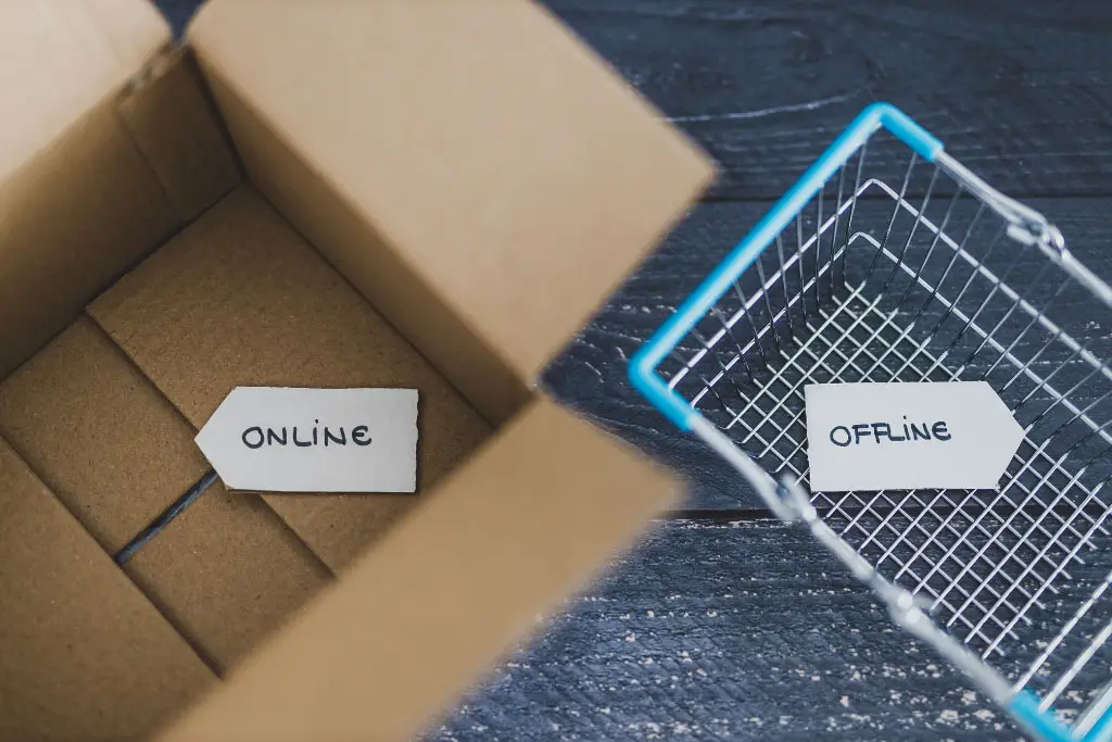 Online box and Offline shopping cart